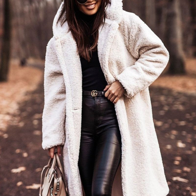 Autumn Winter Fashion Elegant Long Coat Woman Plush Warm Faux Fleece Coat Women Teddy Jacket Female Teddy Coat Outwear Ladies What Else You Got?