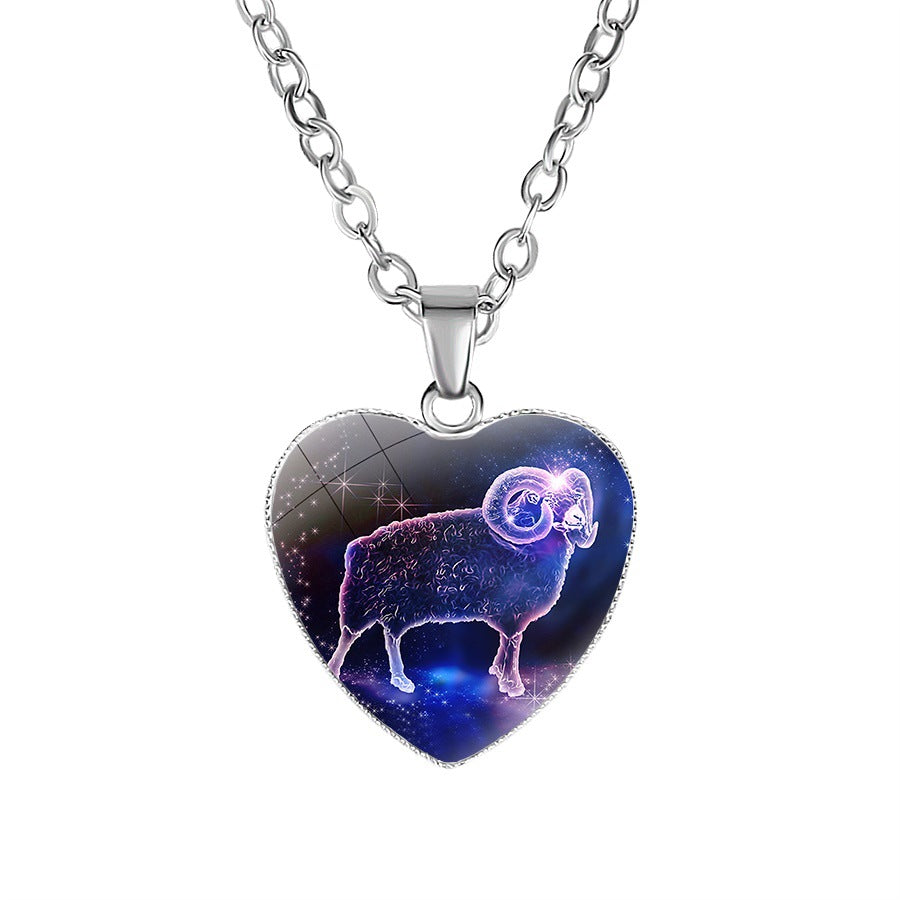 Women's Zodiac Heart Pendant Necklace What Else You Got?