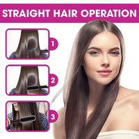 2-in-1 Hair Straightener Brush – Electric Hot Comb with Adjustable Heat for Straightening & Curling