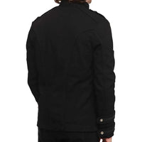 Men’s Gothic Steampunk Military Jacket – Premium Lambswool & Sheepskin Outerwear