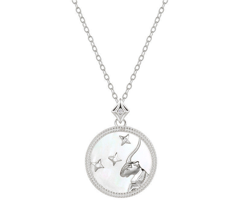 Sterling Silver Zodiac White Shell Necklace What Else You Got?