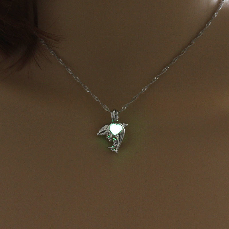Multi-colored glow-in-the-dark Dolphin DIY necklace What Else You Got?