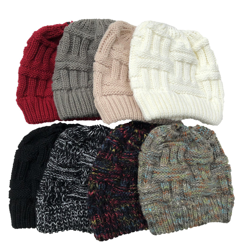 Soft Knit Ponytail Winter Hat for Women – Warm Wool Beanie with Stretch Fit & Hair-Friendly Opening What Else You Got?