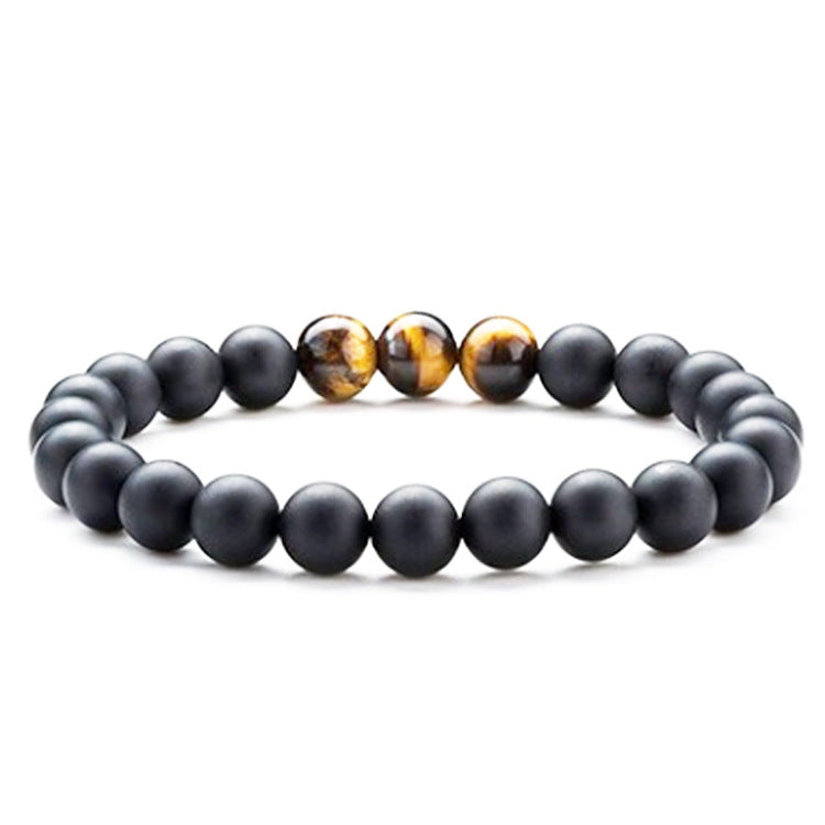 Tiger Eye Couple Bracelets – Matte Black Agate Beads What Else You Got?