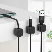 Magnetic Cable Clips – Adjustable Under-Desk Cord Organizer (6-Pack)