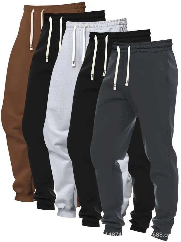 Men’s Solid‑Color Jogger Pants – Pack of Five Loose‑Fit Everyday Straight‑Leg Pants What Else You Got?