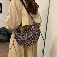 Leopard Print Crossbody Bag – Soft Oxford Dumpling Shoulder Purse