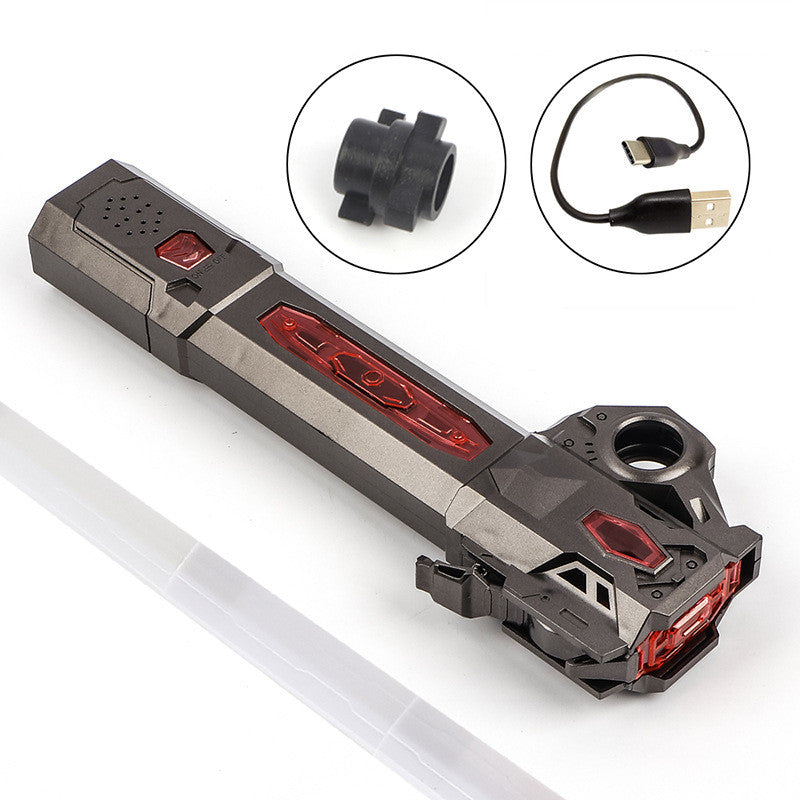 7‑Color RGB Retractable Laser Sword Lightsaber Toy – Type‑C Rechargeable Hand Spinner Cosplay Prop What Else You Got?