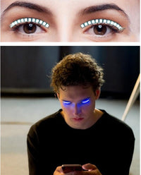 LED Light-Up False Eyelashes – 6 Colors, 7 Flash Modes for Cosplay & Events