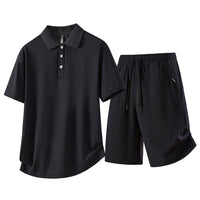 Sports Casual Short-Sleeve Polo Shirt Set