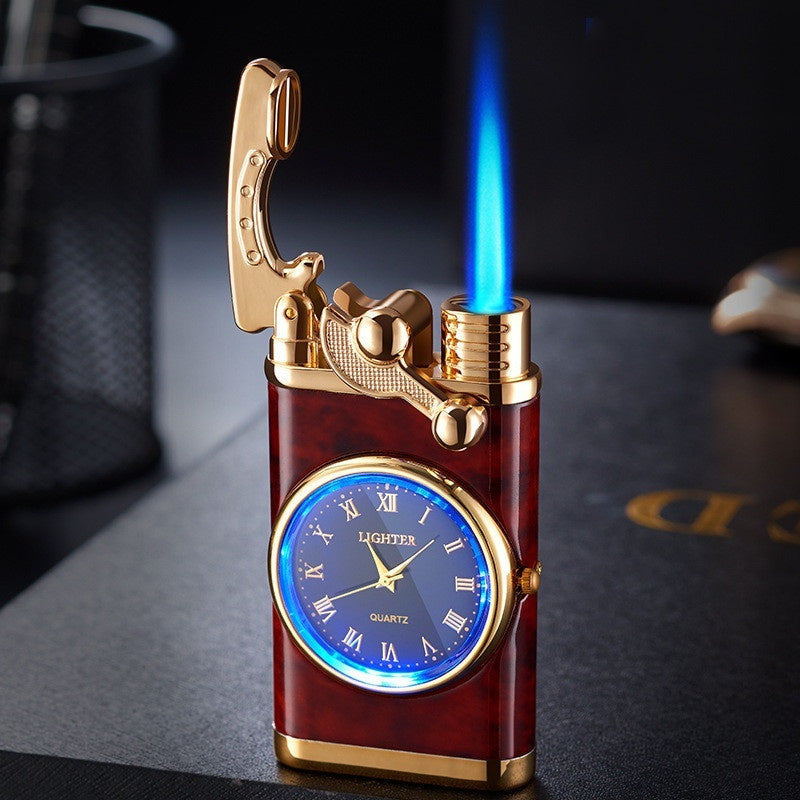 2‑in‑1 Watch Lighter – Real Dial Wristwatch with Windproof Blue Flame Torch (Refillable Butane What Else You Got?