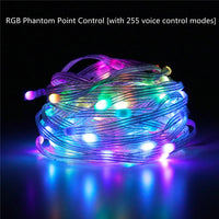 Voice-Activated LED Light String - Smart Bluetooth APP Control for Home Decor
