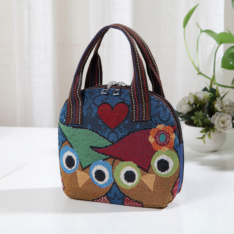 Ethnic‑Style Jacquard Tote – Artistic Shell‑Shape Handbag (Black Elephant) What Else You Got?