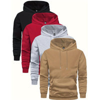 Men’s 6-Piece Solid Hoodie Set – Trendy Long-Sleeve Pullover (XS-3XL) – Comfortable & Versatile Christian Wardrobe Essentials