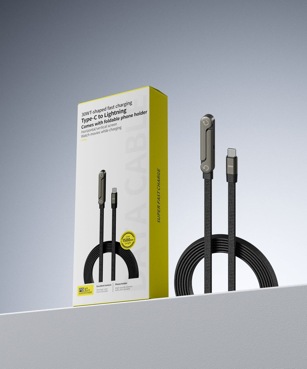 Fast Charging Foldable Bracket Data Cable 2-in-1 Data Wire Foldable Phone Tablet Stand Type-C To Type-C USB-A To Type-C What Else You Got?