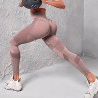 Divine Fit: High-Waisted Seamless Yoga Pants for Women – Butt-Lifting, Dot Striped Leggings for Fitness & Worship