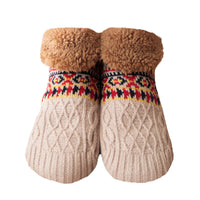 Ultra-Warm Fleece Bootie Slippers – Non-Slip Indoor Socks for Men & Women – Cozy Winter Comfort