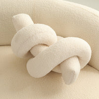 Plush Knotted Donut & Flower Pillow – Cozy Teddy Velvet Cushion in Multiple Styles | Christian Home Decor