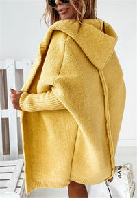 Women’s Oversized Hooded Batwing Cardigan – Soft Knit Layering Sweater S–XL