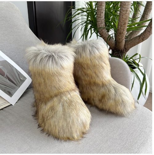 Winter Fur Boots Fleece-lined Thick Snow Boots What Else You Got?