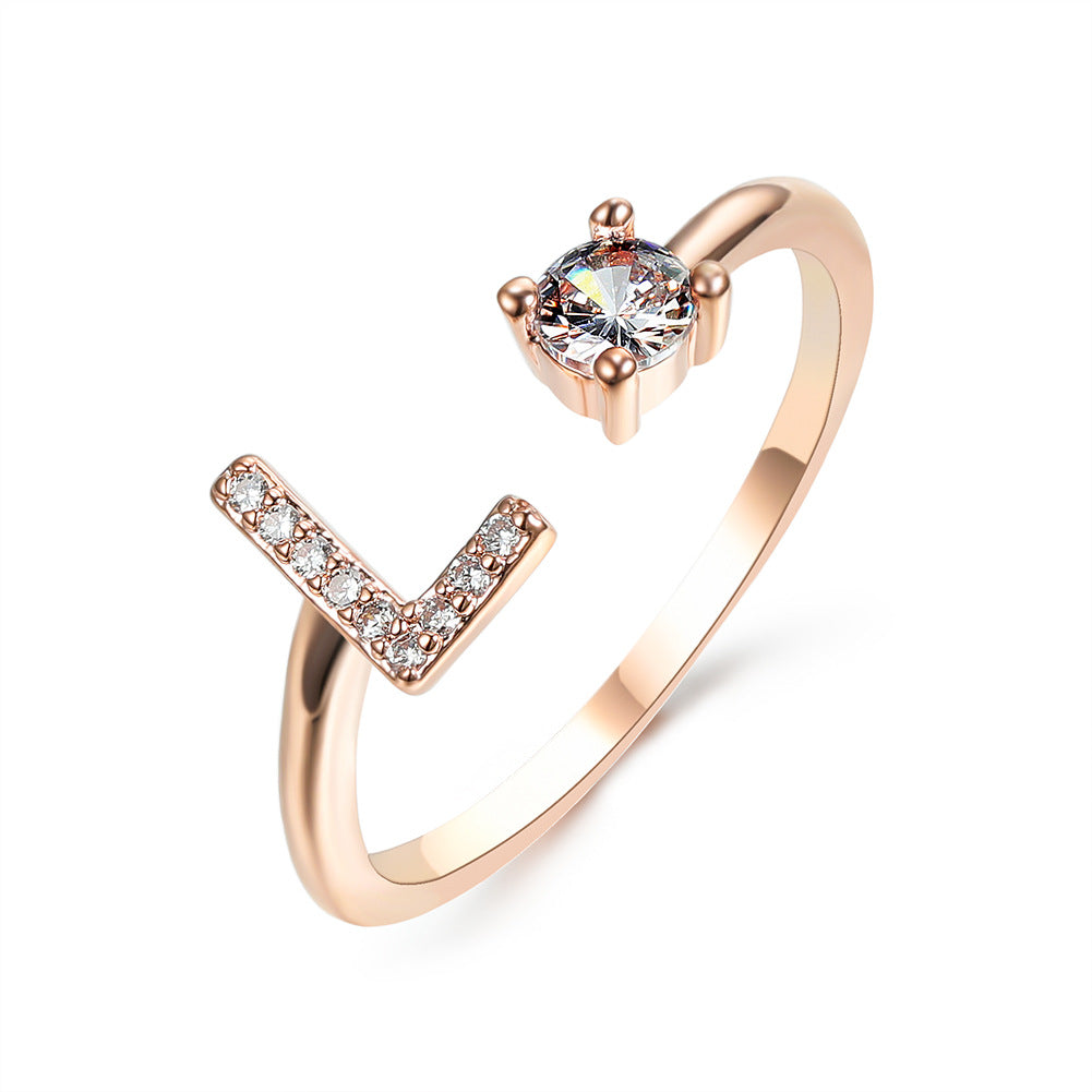 New Design Adjustable 26 Initial Letter Ring Fashion Jewelry For Women Simple Elegant Jewelry What Else You Got?