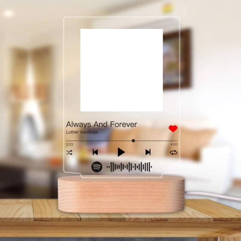Customizable Photo Music Album Cover Night Light Carved Name Song Photo Frame What Else You Got?
