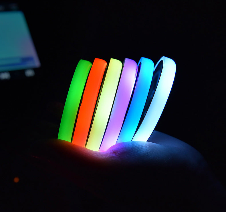 Colorful Cup Holder LED Light-up Coaster Solar & USB Charging Non-slip Coaster Ambient Light For Car Automatically What Else You Got?