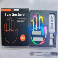 Car LED Light USB Plug-In – Hand Gesture Interior Accent (Thumbs Up, OK, Scissor)