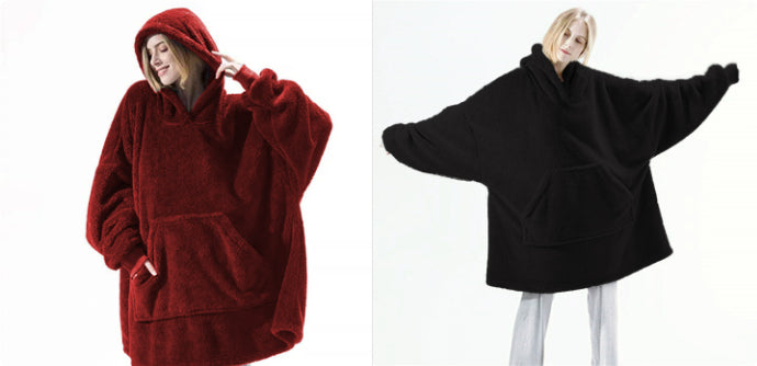 Oversized Wearable Blanket Hoodie – Double-Sided Fleece Sweatshirt with Big Pocket What Else You Got?