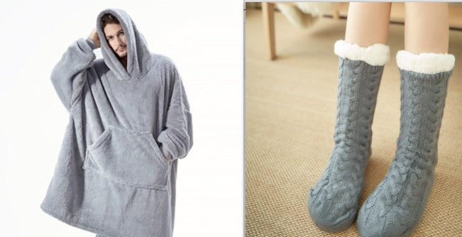 Oversized Wearable Blanket Hoodie – Double-Sided Fleece Sweatshirt with Big Pocket What Else You Got?