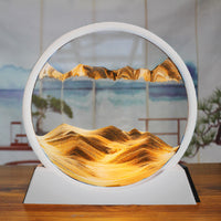 Divine 3D Quicksand Hourglass Art - Mesmerizing Glass Liquid Decor for Home & Office
