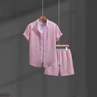 Men's Breathable Summer Shirt & Shorts Set