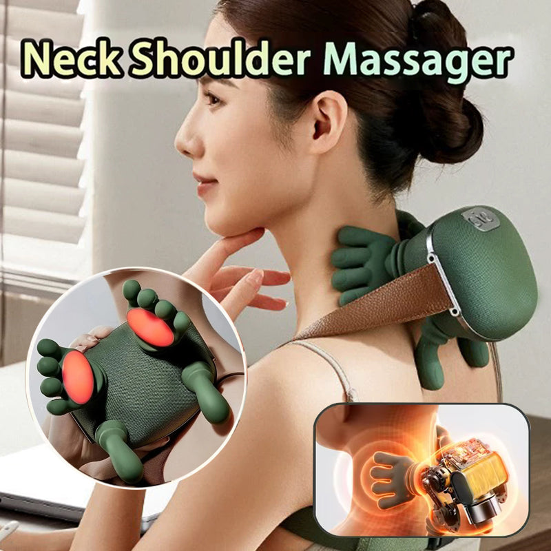 Healing Kneads™ 4D Wireless Neck & Shoulder Massager with Soothing Heat – Ultimate Pain Relief & Gift of Comfort