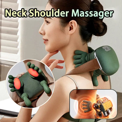 Healing Kneads™ 4D Wireless Neck & Shoulder Massager with Soothing Heat – Ultimate Pain Relief & Gift of Comfort