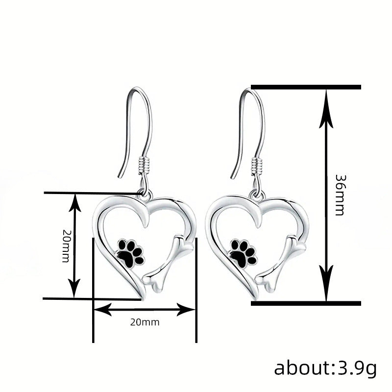 925 Sterling Silver Geometric Heart Earrings – White Gold Women’s Fashion OL Studs What Else You Got?