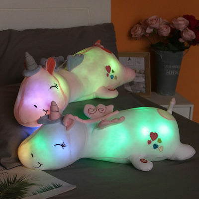 Glow-in-the-Dark Plush Doll Pillow – Luminous Stuffed Cushion for Kids & Bedtime Comfort