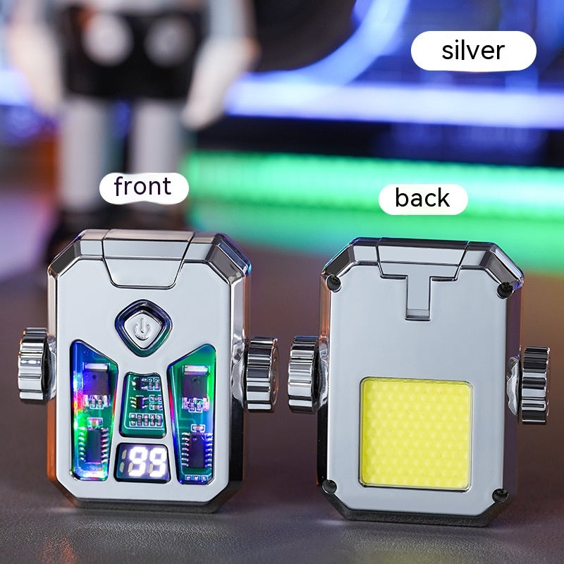 Personalized Double‑Charging Fingertip Gyro Lighter with Transparent Body & LED Lights What Else You Got?