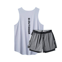 Mens Quick-Dry Top And Shorts Two-Piece Set