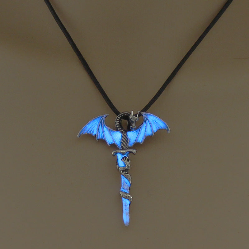 Halloween multicolored glow-in-the-dark Dragon hip-hop necklace What Else You Got?