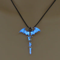 Glow-in-the-Dark Dragon Hip-Hop Necklace - Halloween Christian Jewelry