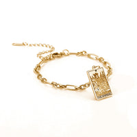 12 Tarot Card Charm Bracelet – Mystical Fashion Jewelry with Gold & Steel Options