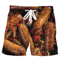 Men's Printed Beach Shorts – Straight-Fit Summer Swim Trunks