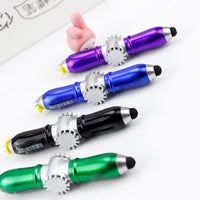 Fingertip Gyro Spinner Pen - Stress-Relieving Blue Ballpoint Pen Set (4-Pack)