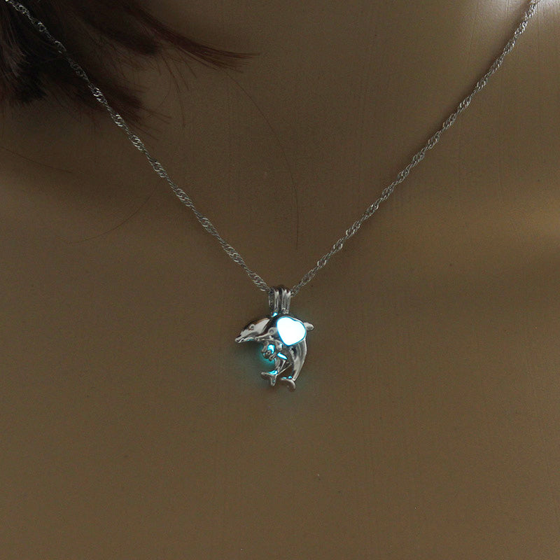Multi-colored glow-in-the-dark Dolphin DIY necklace What Else You Got?