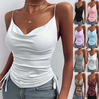 Women's Lightweight Spaghetti Strap V-Neck Camisole – Summer Tank Top for Beach & Casual Wear