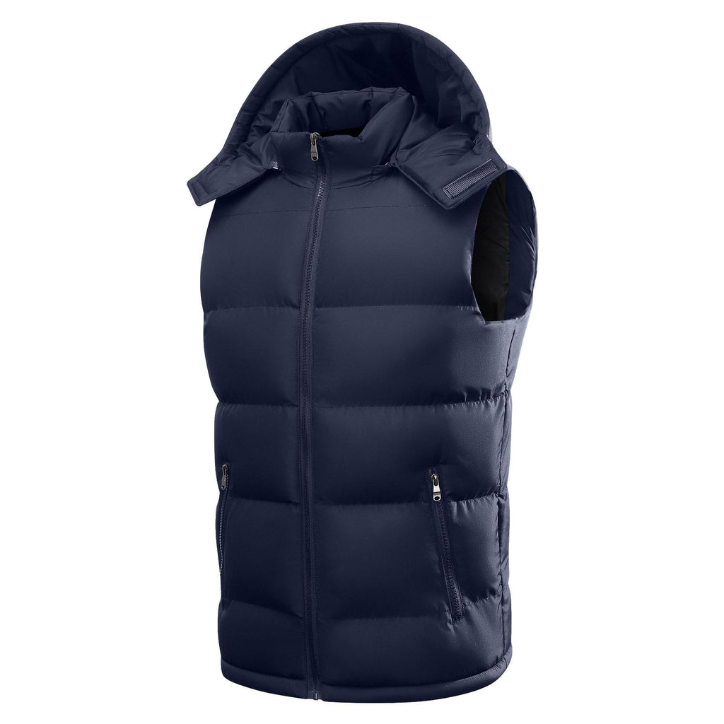 Men’s Hooded Thermal Vest – Extra‑Thick Casual Sleeveless Jacket with Zipper Pockets (XS–3XL) What Else You Got?