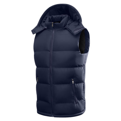 Men’s Ultra-Warm Hooded Thermal Vest – Sleeveless Insulated Jacket with Zipper Pockets (XS-3XL)