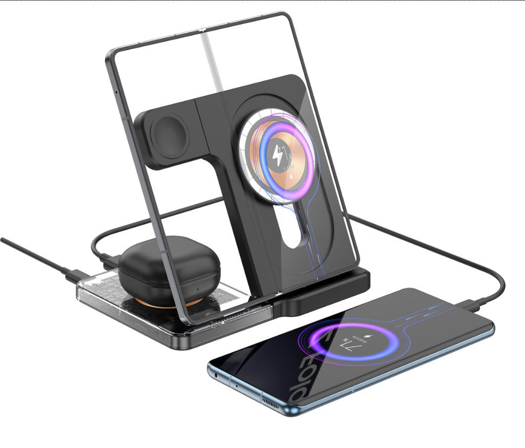 Desktop Magnetic Three-in-one Wireless Charging Stand Foldable What Else You Got?