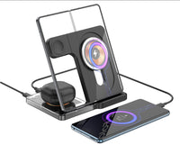 3-in-1 Wireless Charging Stand with Night Light & Magnetic Tech - Organize Your Devices & Faith