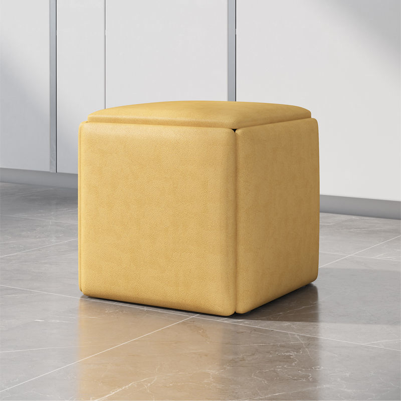 Rubik’s Cube Combination Stool – Multifunctional 5‑in‑1 Storage Ottoman with Flannel or Leather Finish What Else You Got?
